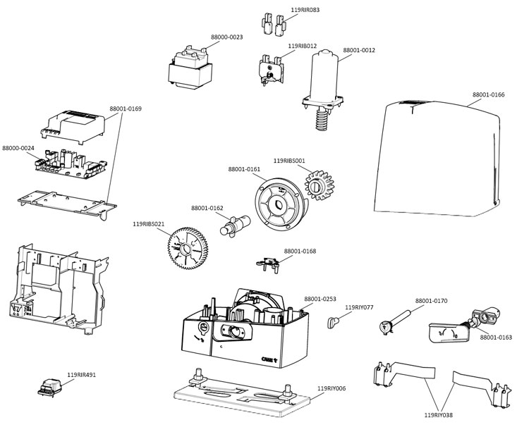 Запчасти для привода CAME BXV10AGF Запчасти для привода CAME BXV10AGF