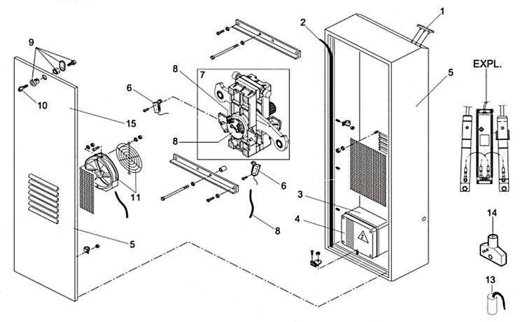 Запчасти для шлагбаума FAAC 620 SR RH