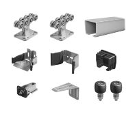 Alutech SG.01-6 комплект полимерными роликами до 300кг с неоцинкованной шиной SG.01.002.А 6 метров