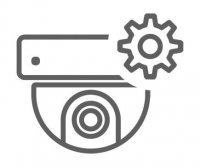 Монтаж видеокамеры с фиксированным объективом (на высоте более 3 м)